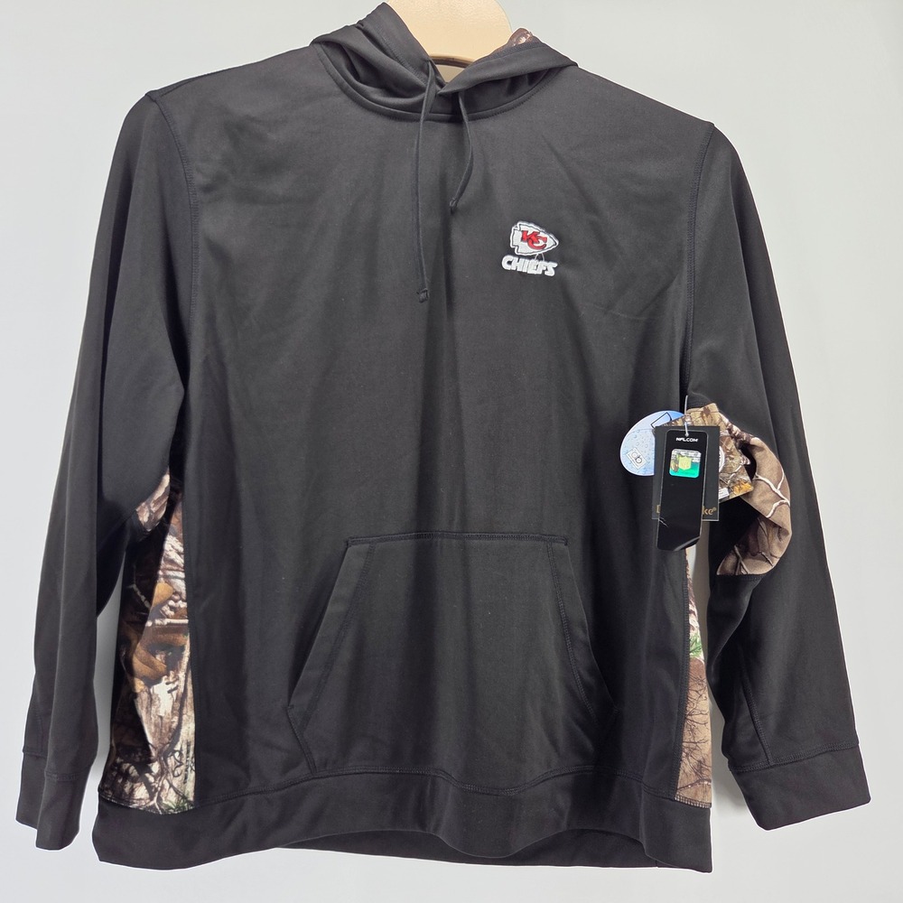 Dunbrooke NFL Kansas City Chiefs Hoodie XXL Black Camo Realtree NWT Football